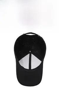 Internal detail of camouflage baseball cap showing breathable mesh lining and buckle