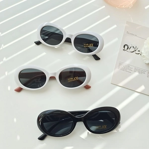 Three pairs of vintage oval sunglasses for kids with UV400 protection and stylish frames