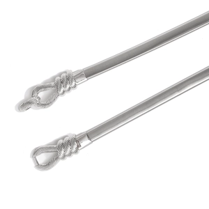 Elastic silver metal skinny belt with elegant knot buckle for dresses and sweaters