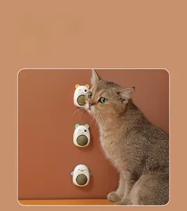 Three animal-shaped catnip wall toys in hamster cat and penguin designs for cats