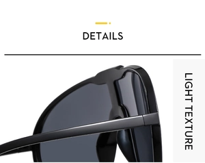 Detail view of large-frame cycling sunglasses showing light texture and lens connection