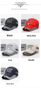 Outdoor fishing hats in multiple colors featuring reflective strips and a long brim