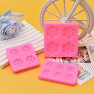 Daisy flower silicone fondant molds for DIY cake decorating and chocolate baking