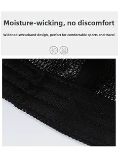 Close-up of a wide breathable sweatband on a baseball cap for moisture wicking