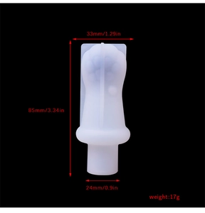 Cat paw silicone mold dimensions 85mm high for resin wine bottle stopper DIY craft