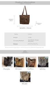Detaillierte Größentabelle und Vergleich der mehrfarbigen Canvas-Taschen mit Leoprint