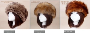 Comparaison de trois bonnets en fourrure synthétique aux textures renard et lapin