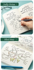 Thick blank notebook for students and office, simple paper diary and sketching memo pad