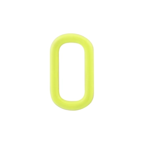 Neon yellow oval hollow pendant for DIY jewelry and bag keychain accessories