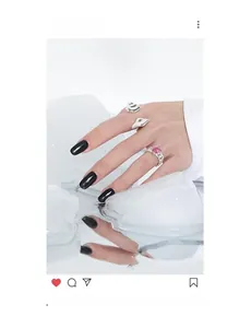 Detail of S925 silver rings with square pink gemstone set in creative ice cube blocks