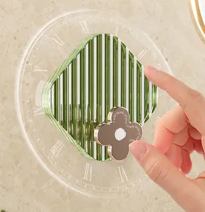 Green translucent luxury adhesive wall hook showing quick one-second installation