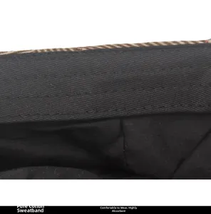 Macro view of the soft cotton sweatband and inner twill lining of the newsboy cap
