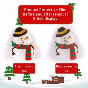 Christmas snowman acrylic hair clip with protective film for festive party hair accessories
