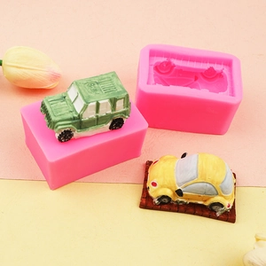 3D car shaped silicone mold set for cake decorating and handmade DIY craft projects