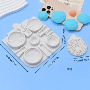 Mushroom silicone cake mold for DIY chocolate fondant and resin crafts with size measurements