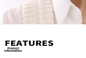 Close-up of ribbed beige knit vest and white shirt collar showcasing material texture