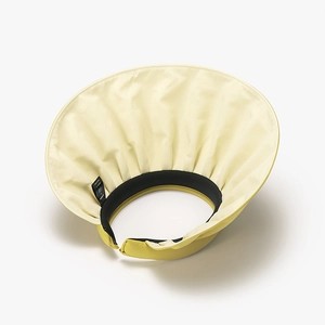 Women's UV protection shell sun visor hat with wide brim in light yellow for outdoor use