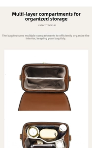 Detail view showing multi-layer interior capacity of the rabbit handbag with phone and umbrella