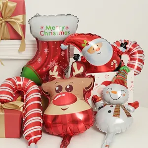 Kit de ballons de Noël avec Père Noël renne bonhomme de neige et chaussettes festives