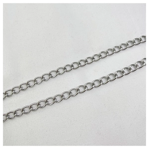 Dettaglio della catena in metallo argento lucido per accessori borsa Capybara