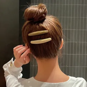 Amber resin hair comb for seamless styling and smoothing loose hair in back