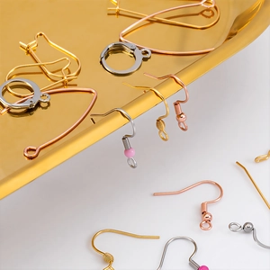 French style stainless steel ear hooks in gold and silver for DIY jewelry making