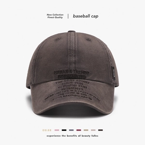 Washed Cotton Baseball Cap Vintage Embroidered Adjustable Sun Hat Outdoor Unisex Sport Soft Top Casual
