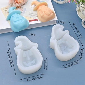 Halloween ghost and pumpkin silicone mold for DIY candles and cakes with dimensions