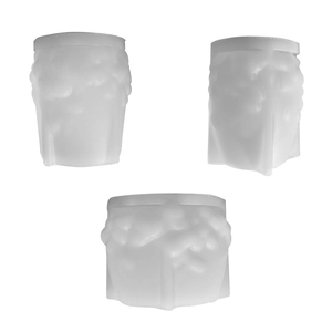 Nordic relief floral pattern cylindrical silicone mold set for candles and plaster crafts