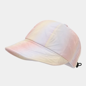 Women tie-dye gradient sun hat with wide brim and adjustable toggle back in macaron colors