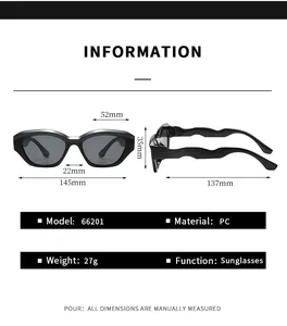 Detailed size chart for TR90 polarized sunglasses showing frame width and lens dimensions
