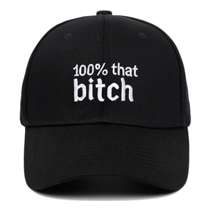 Casquette de Baseball Brodée 100% That Bitch pour Hommes Femmes Ajustable en Coton Chapeau de Soleil Décontracté