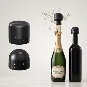 Mini Champagne Wine Stopper ABS Food Grade Silicone Rotational Vacuum Seal Leakproof Cap Preservation Bar Accessories