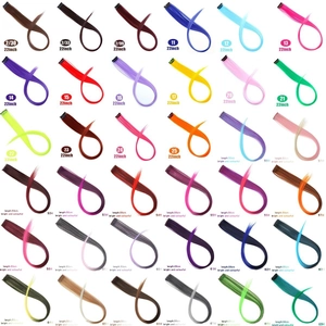 Detailed color chart for 22 inch heat resistant colorful hair extensions clips