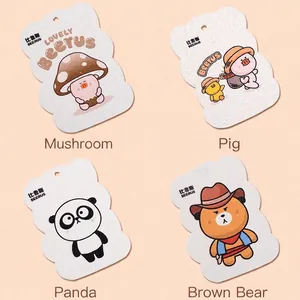 Compressed cartoon wood pulp sponges featuring cute animals for kitchen dishwashing use