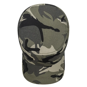 Men's camouflage tactical flat top cap with sun protection for outdoor hiking activities