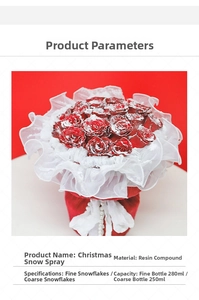 Detail of Christmas artificial snow spray for roses and trees, 250ml and 280ml resin foam