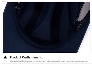 Detail of internal stitching and breathable mesh fabric on a sun protection hat