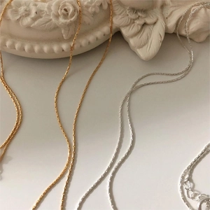 Elegant 925 sterling silver thin snake chain necklaces in gold and silver finishes