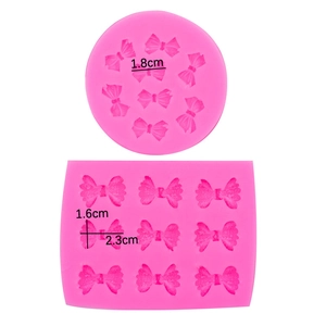 Moules en silicone nœuds roses pour décoration de gâteaux DIY et matériel de pâtisserie