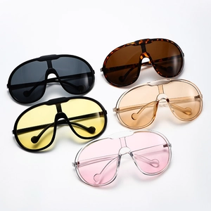 Oversized One Piece Shield Sunglasses PC Frame Windproof Outdoor Fashion Retro Y2K Style Trendy Shade For Women Men