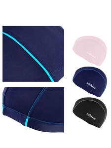 Firesara polyester swimming caps for adults in pink, dark blue and black colors