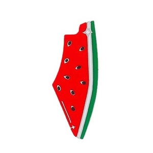 Cute watermelon slice brooch pin made of silicone material for clothing accessories