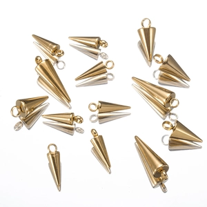 Set de pendentifs cône en acier inoxydable doré pour fabrication de bijoux et boucles