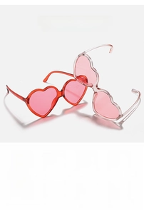 Pink heart-shaped sunglasses with UV400 protection and impact-resistant frames