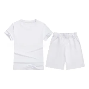 Close-up of white breathable cotton kids' T-shirt neckline with size 100 label detail
