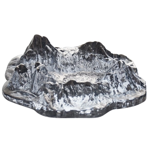 Creative glass cigar ashtray with a minimalist Mount Fuji glacier mountain design