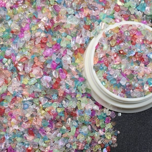 Irregular colorful glass crystal stones for DIY nail art and handmade accessories