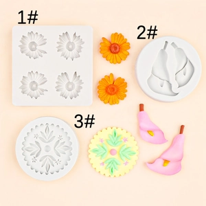 Moules De Cuisson En Silicone Fleur DIY Marguerite Lys Fondant Chocolat Cire Résine Artisanat Outils Décoratifs