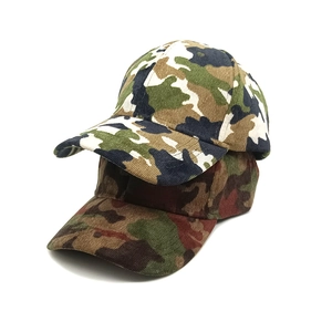 Outdoor corduroy camouflage baseball caps for men and women with curved brims